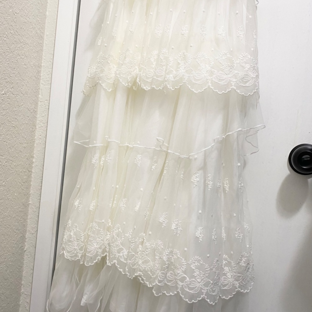 Only Little Once  Embroidered Lace  Size 10-12  Girls Sleeveless Maxi Dress . - Picture 4 of 13